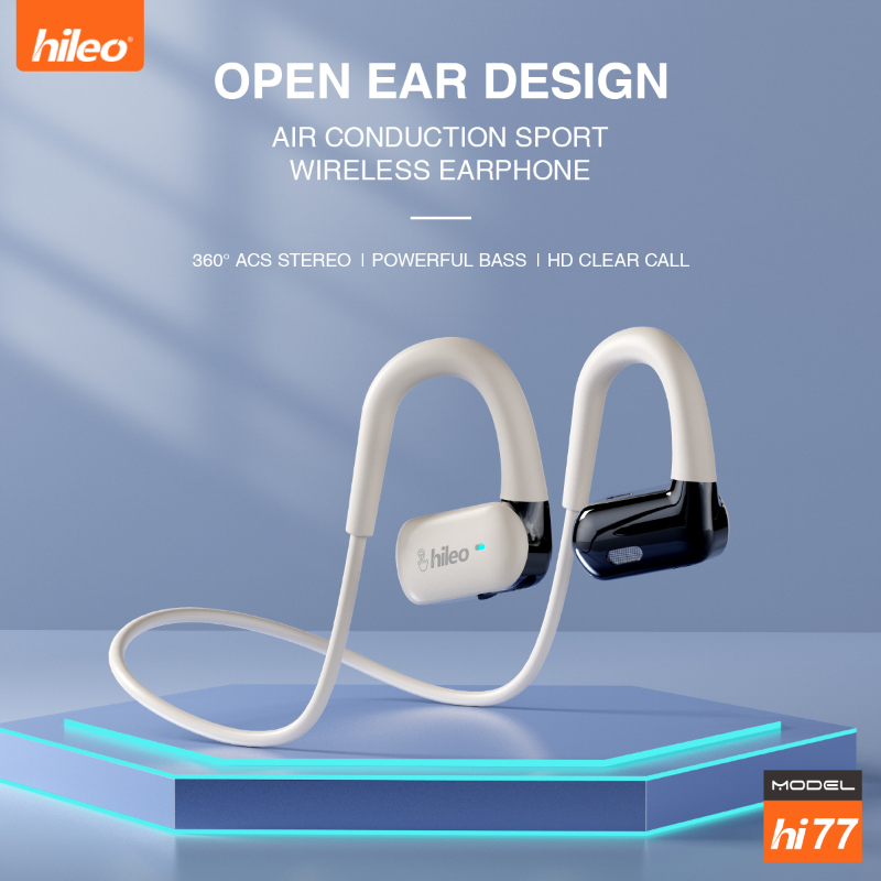 Open Ear Air Conduction Headphones - HiLeo gantungan telinga terbuka Hi77 5.4,
