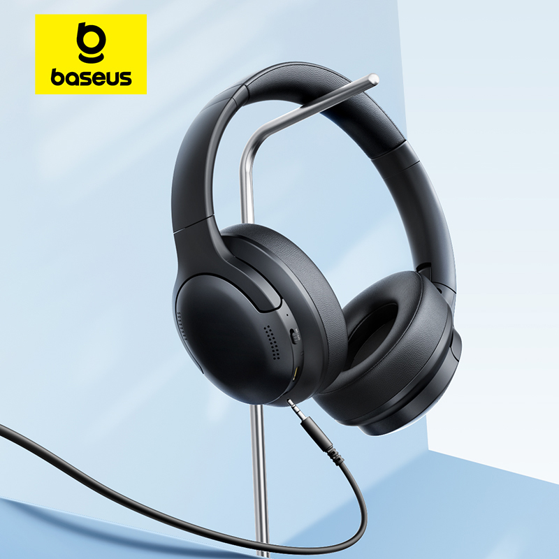 Anc Wireless Over Ear Headphones - Headphone Nirkabel Baseus BH1 Lite Bluetooth