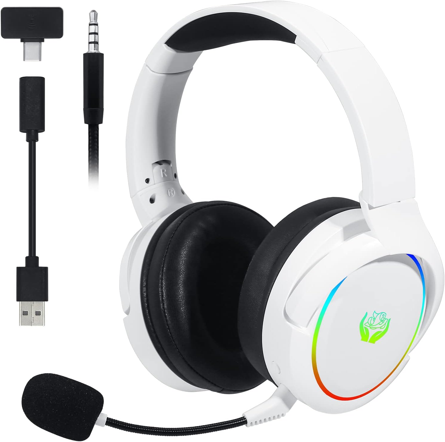 Gaming Headset With Mic Rgb - HUO JI 2.4G/Bluetooth Headset Gaming Nirkabel