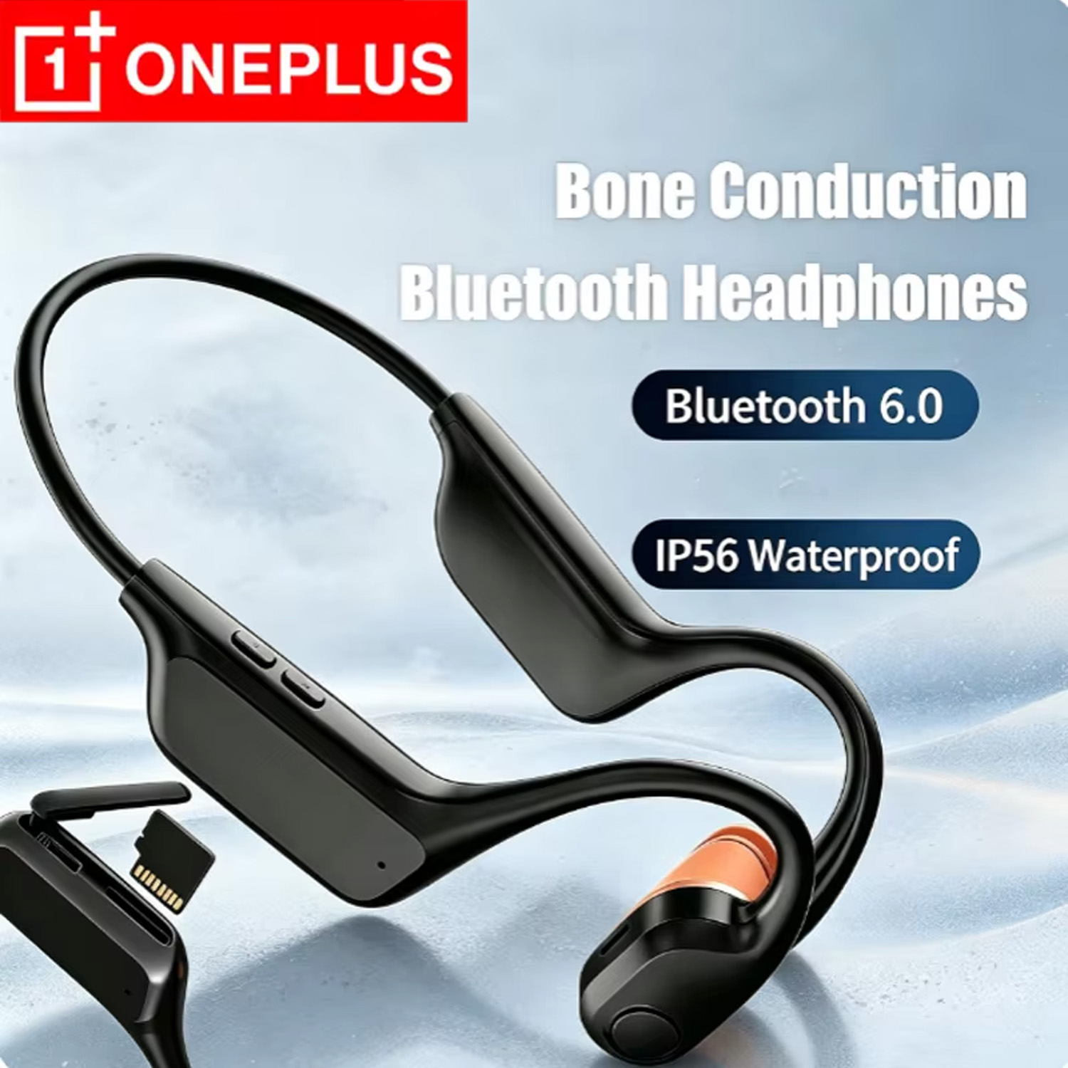 Bone Conduction Running Headphones - Headphone Bluetooth Konduksi Tulang OnePlus dengan