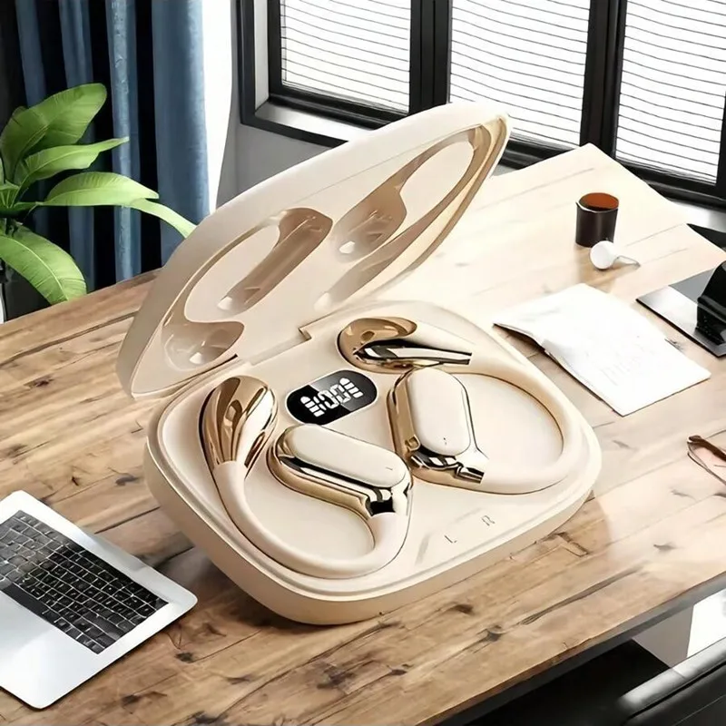 Open Ear Air Conduction Headphones - Q11 Asli Silikon dengan Pengait Telinga