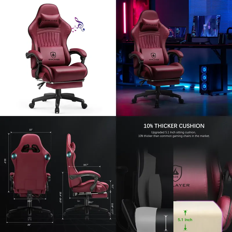 Speakers - Kursi Gaming GTPLAYER dengan Speaker, Kursi