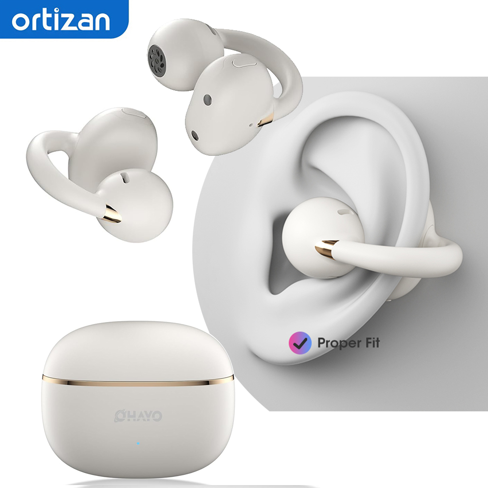 Open Ear Air Conduction Headphones - Ortizan OHAYO-A7 Earbuds Jepit, Headphone Ringan