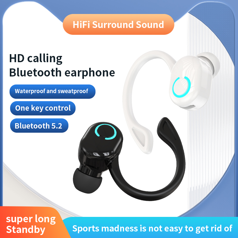 Open Ear Air Conduction Headphones - VAORLO Earphone Bluetooth 5.2, Headphone tanpa