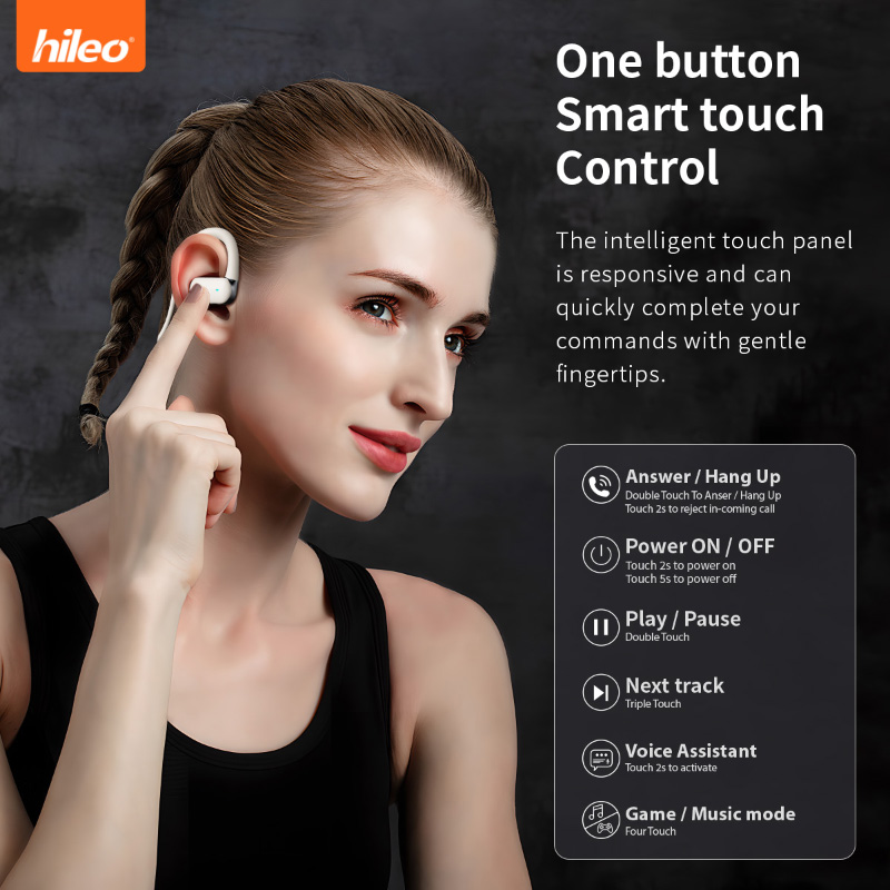 HiLeo gantungan telinga terbuk - Open Ear Air Conduction Headphones ulasan dan harga
