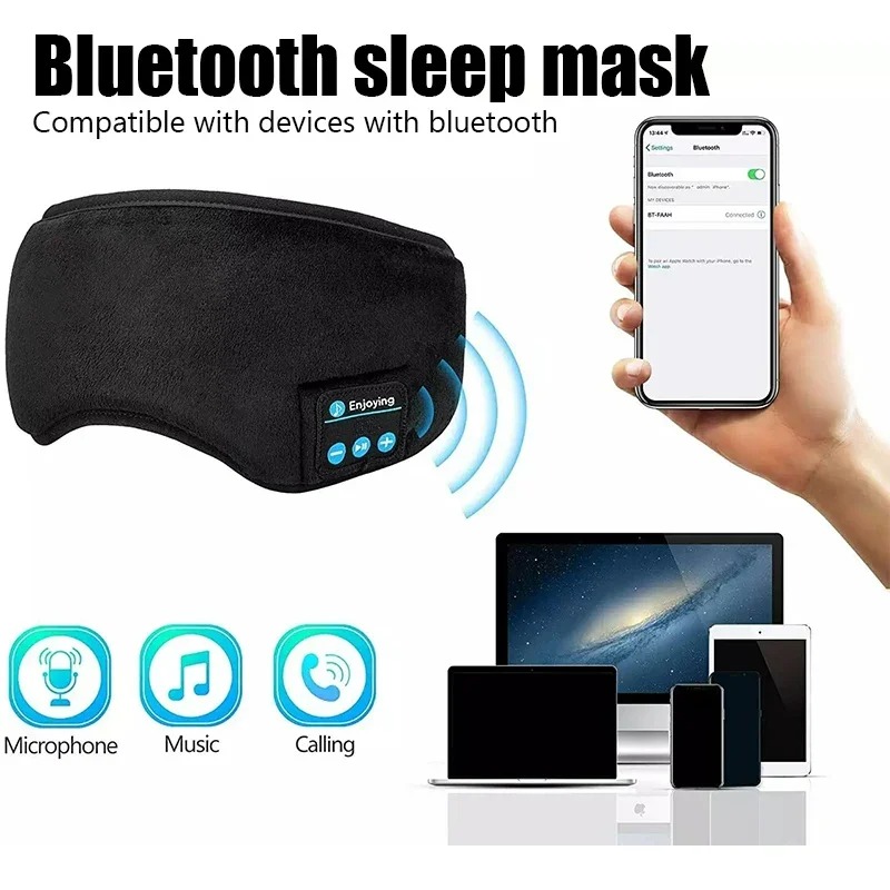 Masker Mata 3D Headphone Bluet - Sleep Mask Headphones Bluetooth ulasan dan harga