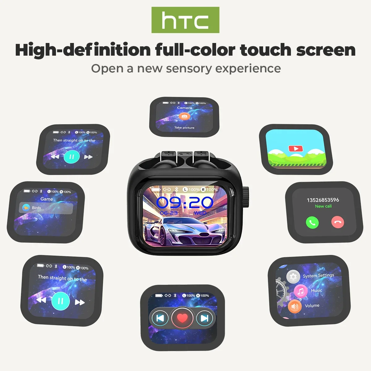 Layar Ultra HD HTC NE40 Earpho - Tws Earbuds Bluetooth 5.3 ulasan dan harga
