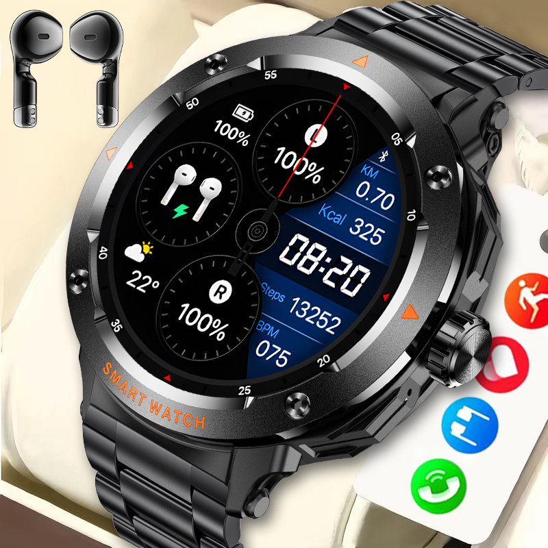 LIGE Jam Tangan Pintar 2 In 1  - Tws Earbuds Bluetooth 5.3 ulasan dan harga