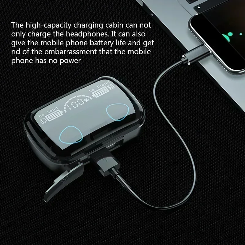 Headphone Nirkabel TWS Asli, H - Tws Earbuds Bluetooth 5.3 ulasan dan harga
