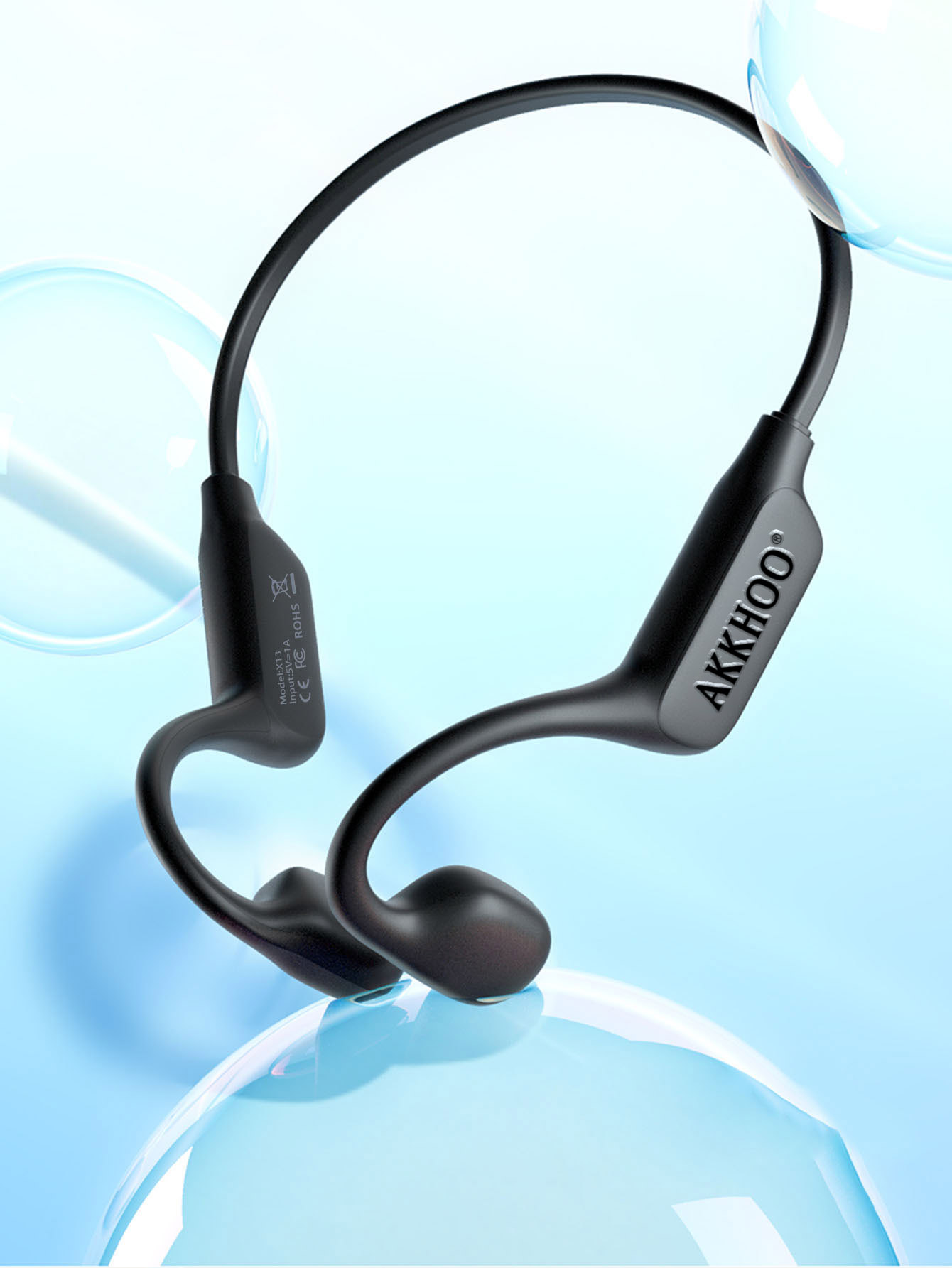 Headphone Bluetooth Konduksi T - Bone Conduction Running Headphones ulasan dan harga