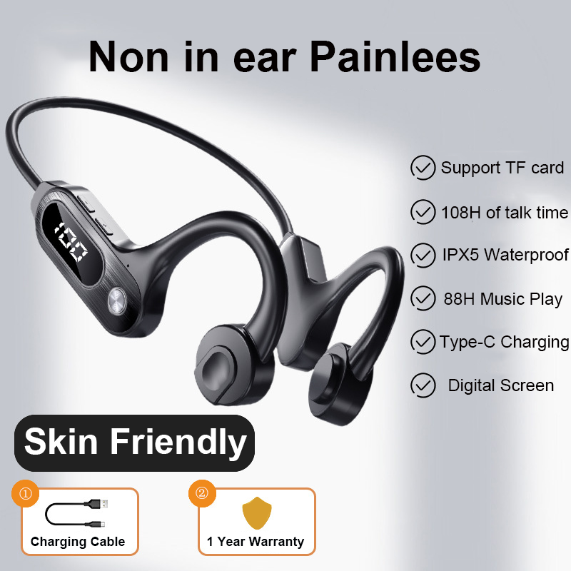 Earbud Bluetooth 5.3, konduksi - Open Ear Air Conduction Headphones ulasan dan harga