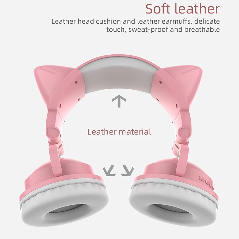 ZW068 Headphone Bluetooth Head - Cat Ear Bluetooth Headset Led ulasan dan harga