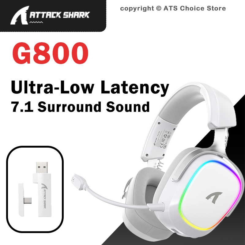 ATTACK SHARK G800 Headset Gami - Gaming Headset With Mic Rgb ulasan dan harga