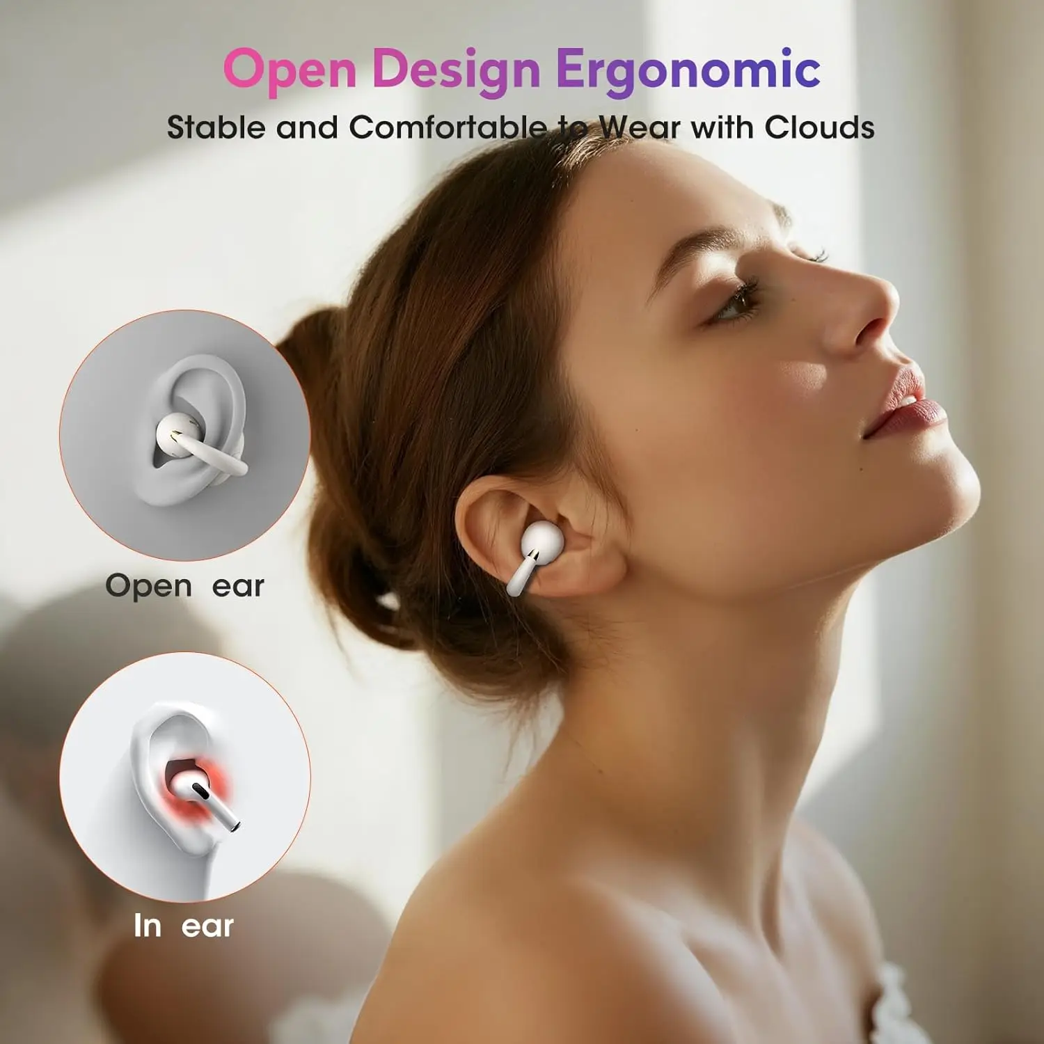Ortizan OHAYO-A7 Earbuds Jepit - Open Ear Air Conduction Headphones ulasan dan harga